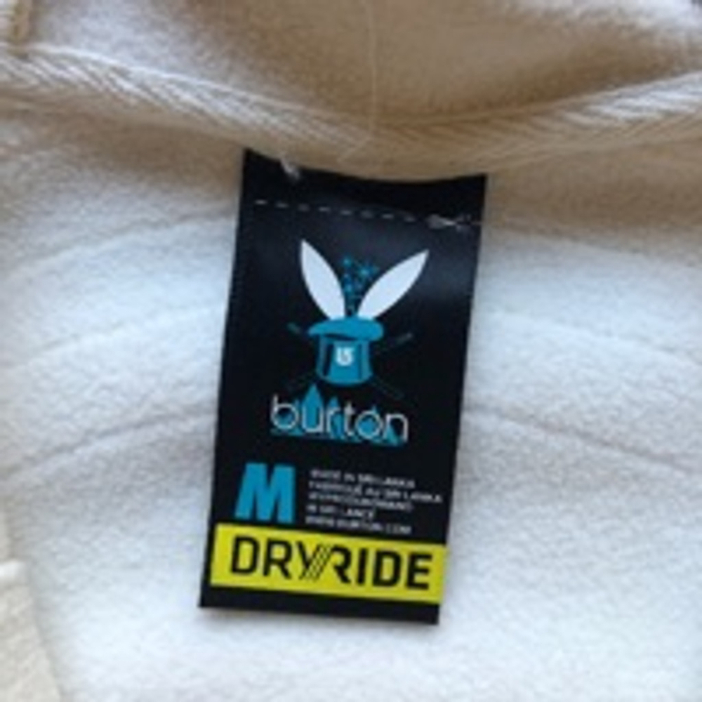 Women's Burton DryRide Hoodie Jacket Size M Yellow White Full Zip - Picture 6 of 8